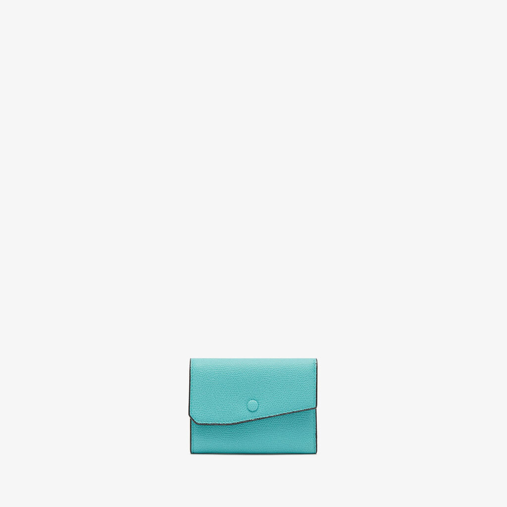 Pocket Purse 6CC - Ocean Blue - Vitello VS - Valextra - 1