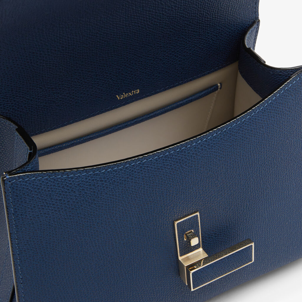 Borsa a Mano Iside Mini - Blu Zaffiro - Vitello VS - Valextra - 2