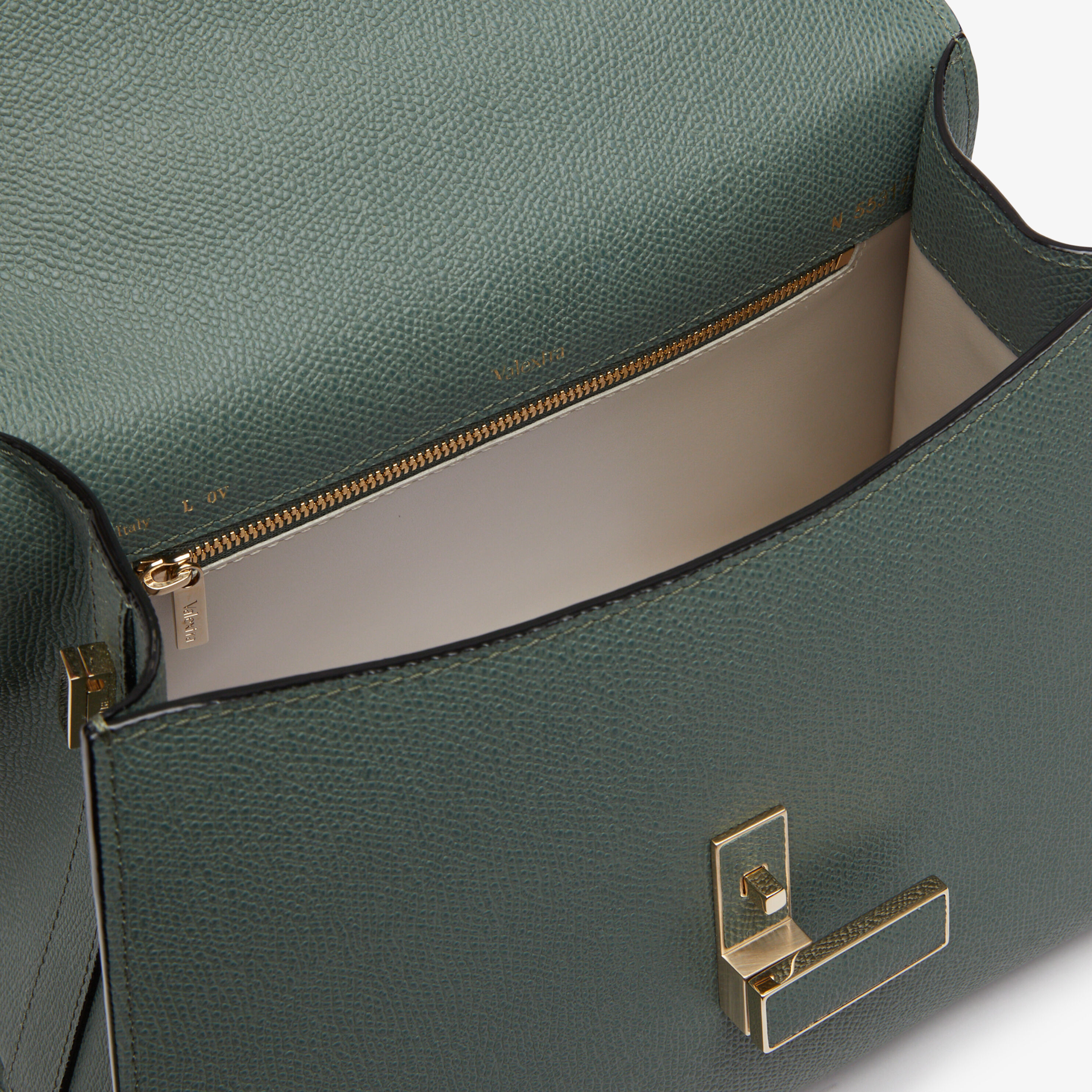 Valextra Iside leather tote bag - Green
