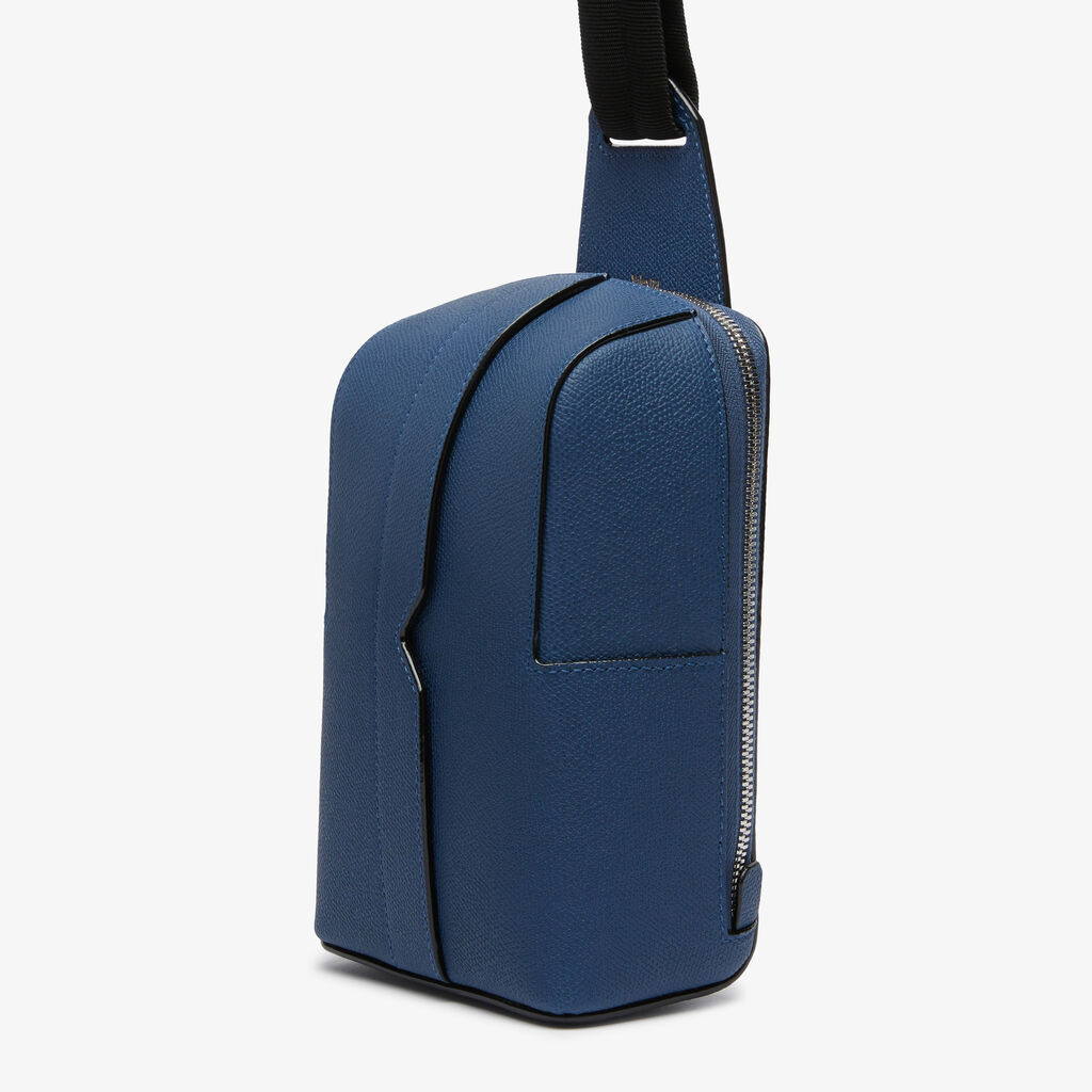 V-line One Shoulder Mini Backpack - Sapphire Blue - Vitello VS - Valextra - 2