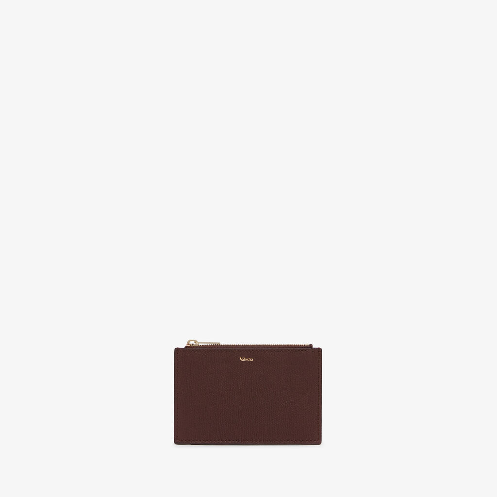 Card Holder 3CC with Zip - Coffee Brown - Vitello VS - Valextra - 4