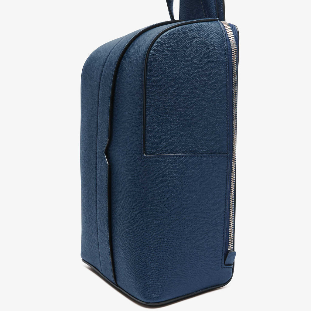 V-line One Shoulder Backpack - Sapphire Blue - Vitello VS - Valextra - 3