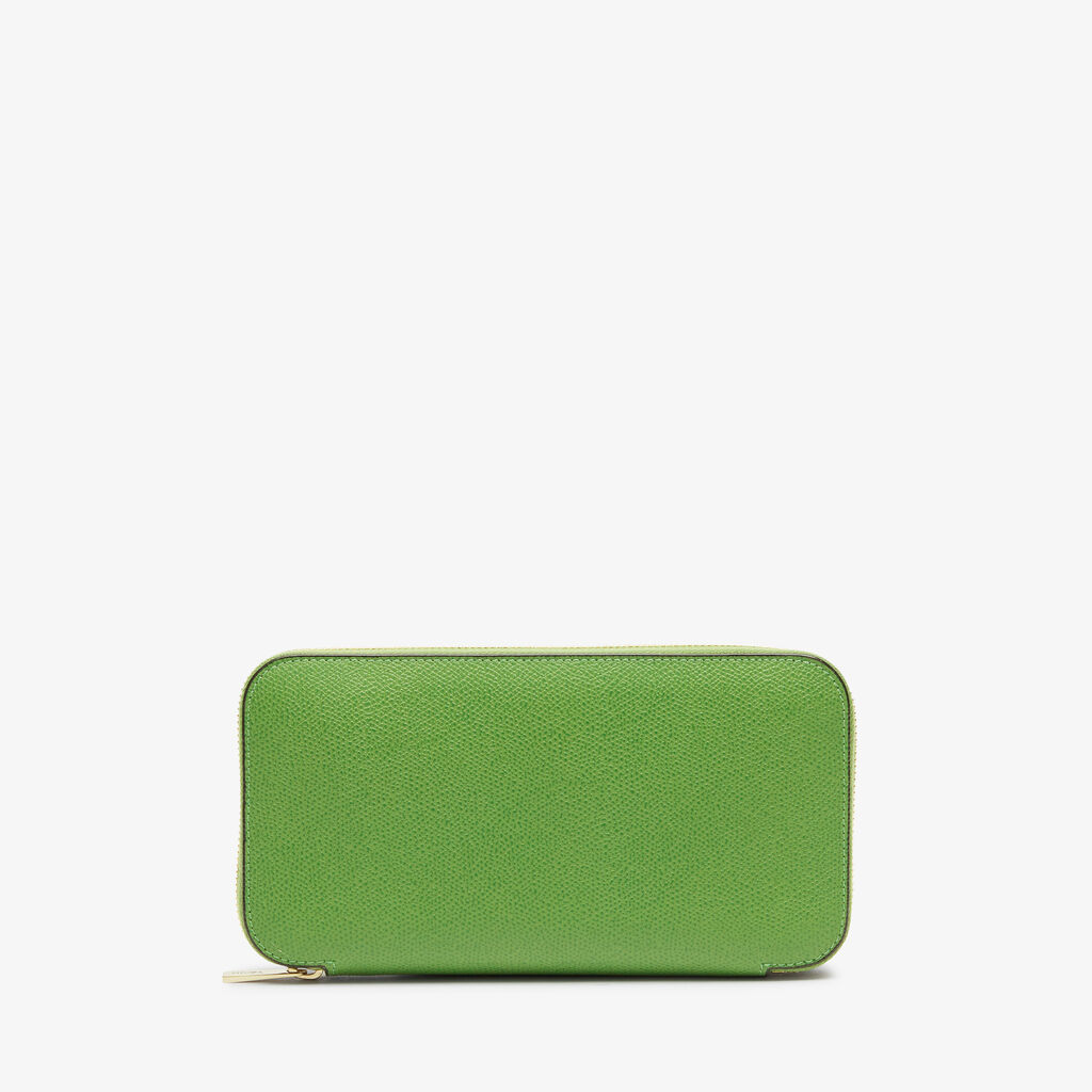 Zip Around 10 CC Wallet - Grass Green - Vitello VS - Valextra - 4