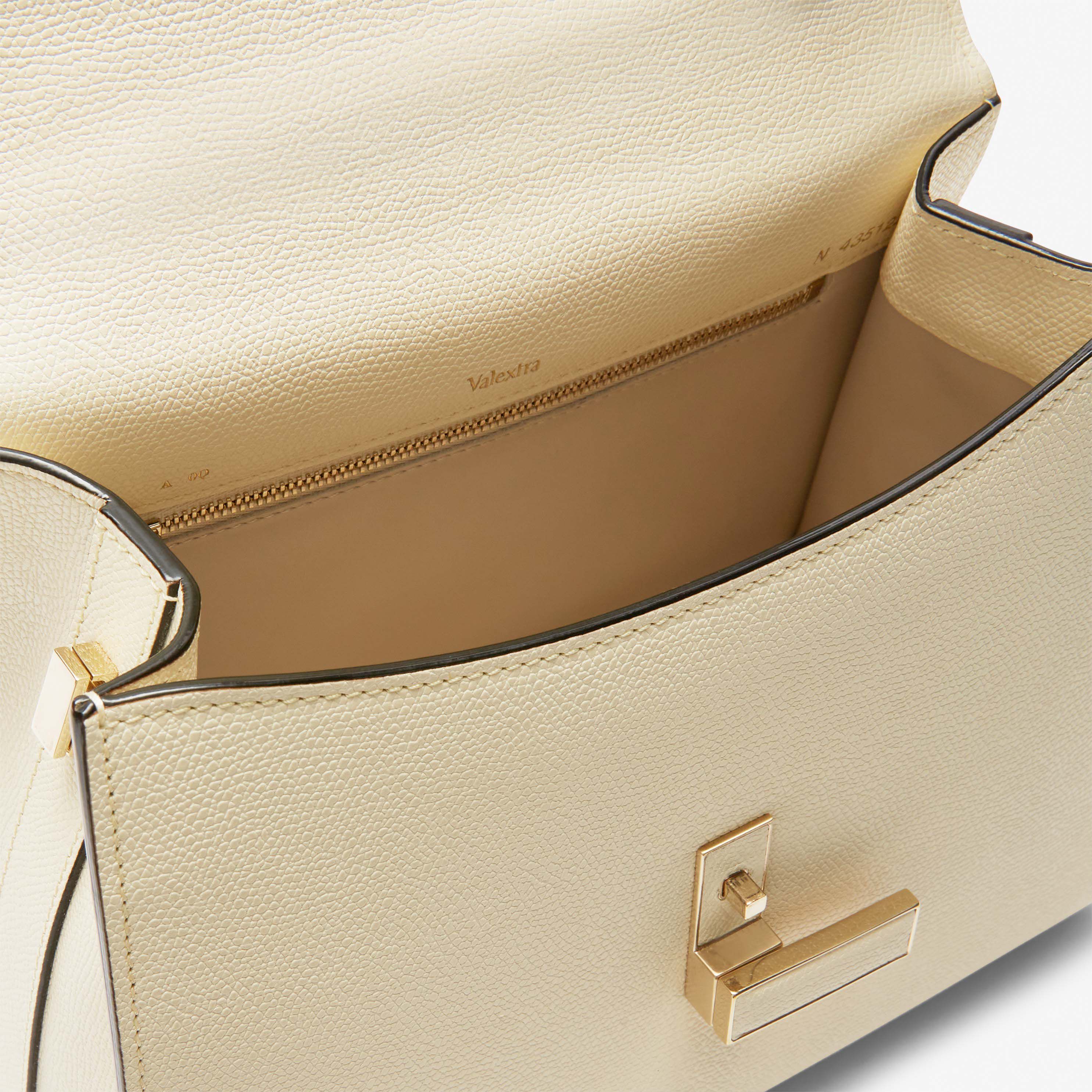 Iside Top handle medium bag - Pergamena White