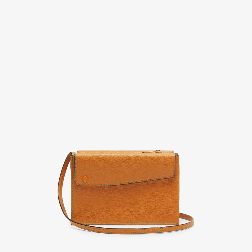 Pocket Slim Crossbody Bag - Havana Brown - Vitello VS - Valextra - 6