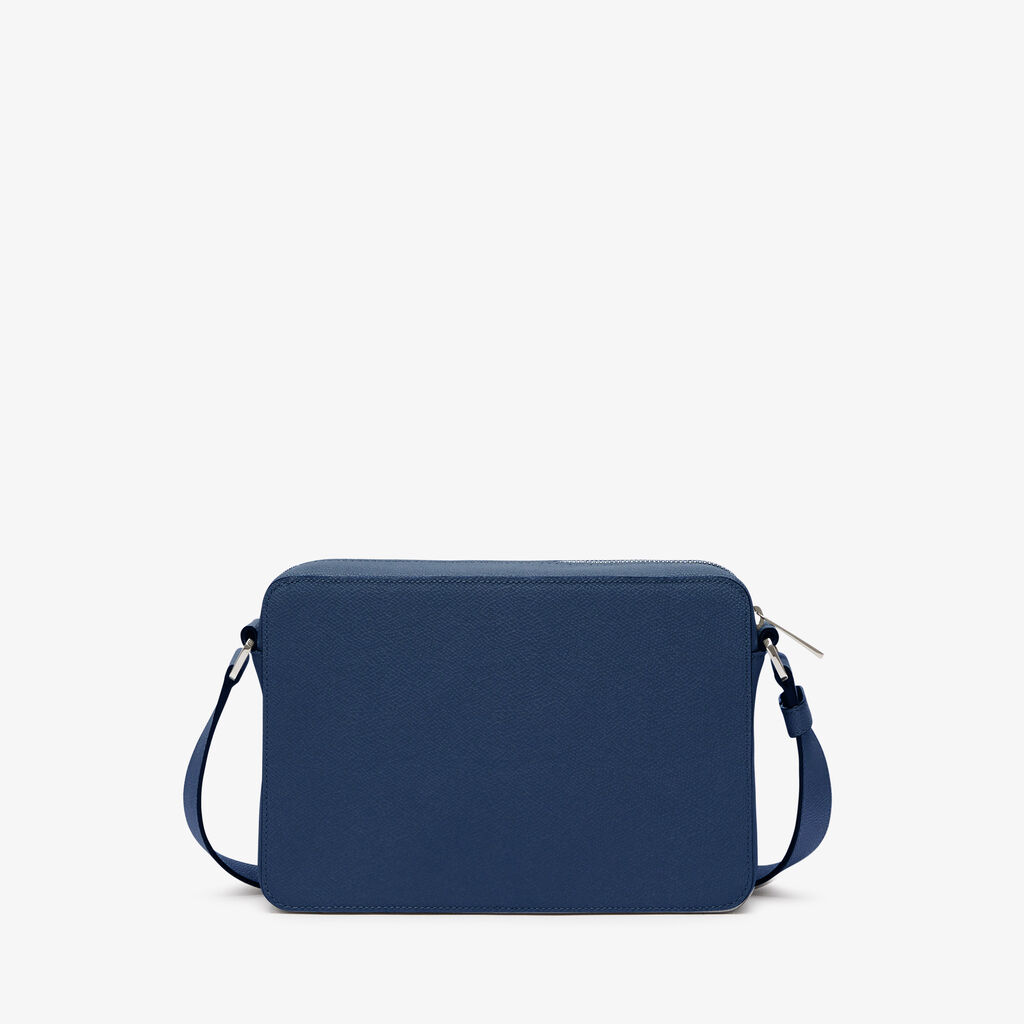 V-line Reporter Bag - Sapphire Blue - Vitello VS - Valextra - 6