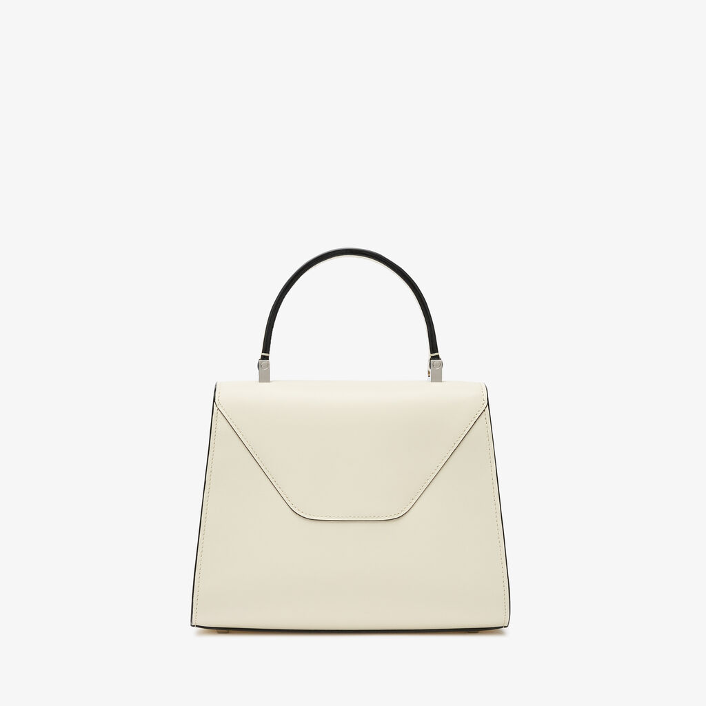 Women's White Leather top handle Mini bag | Valextra Iside