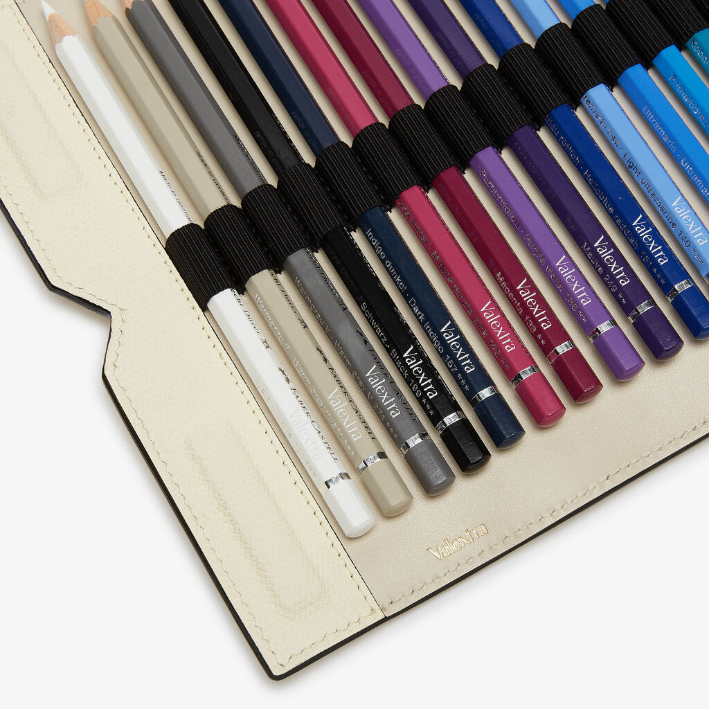 Colouring Pencil Case - Pergamena White - Vitello VS - Valextra - 3