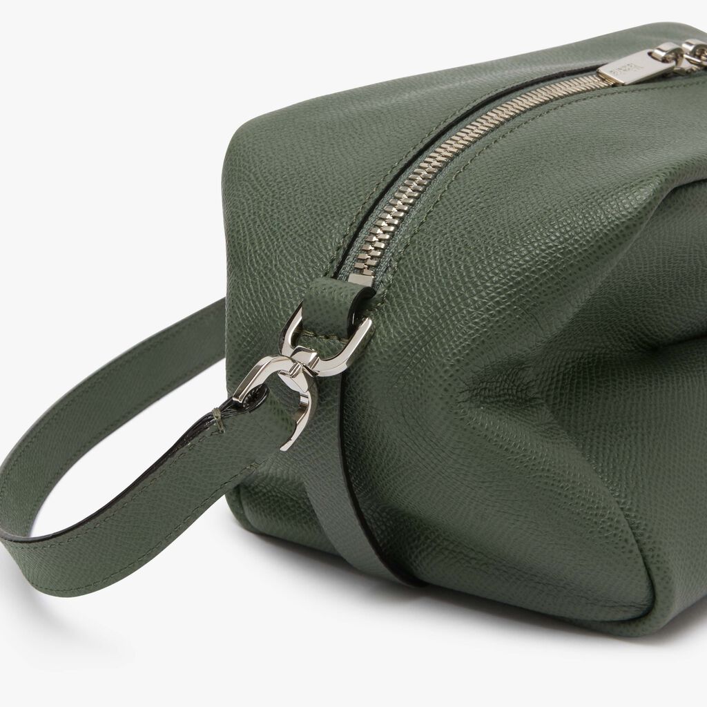 Origami Crossbody Medium Bag - Musk Green - Vitello Millepunte Soft - Valextra - 5