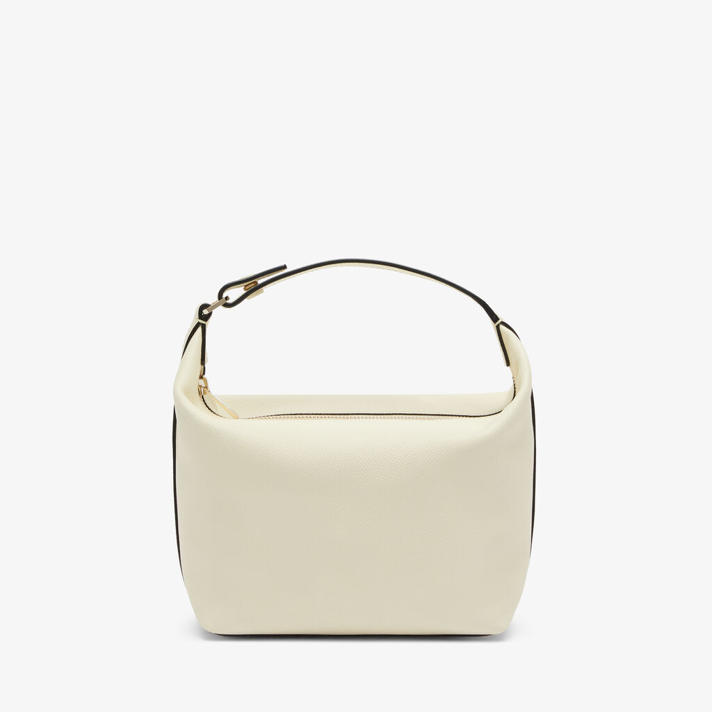 Mochi Top Handle Mini Bag - Pergamena White - Vitello Millepunte Soft - Valextra - 1