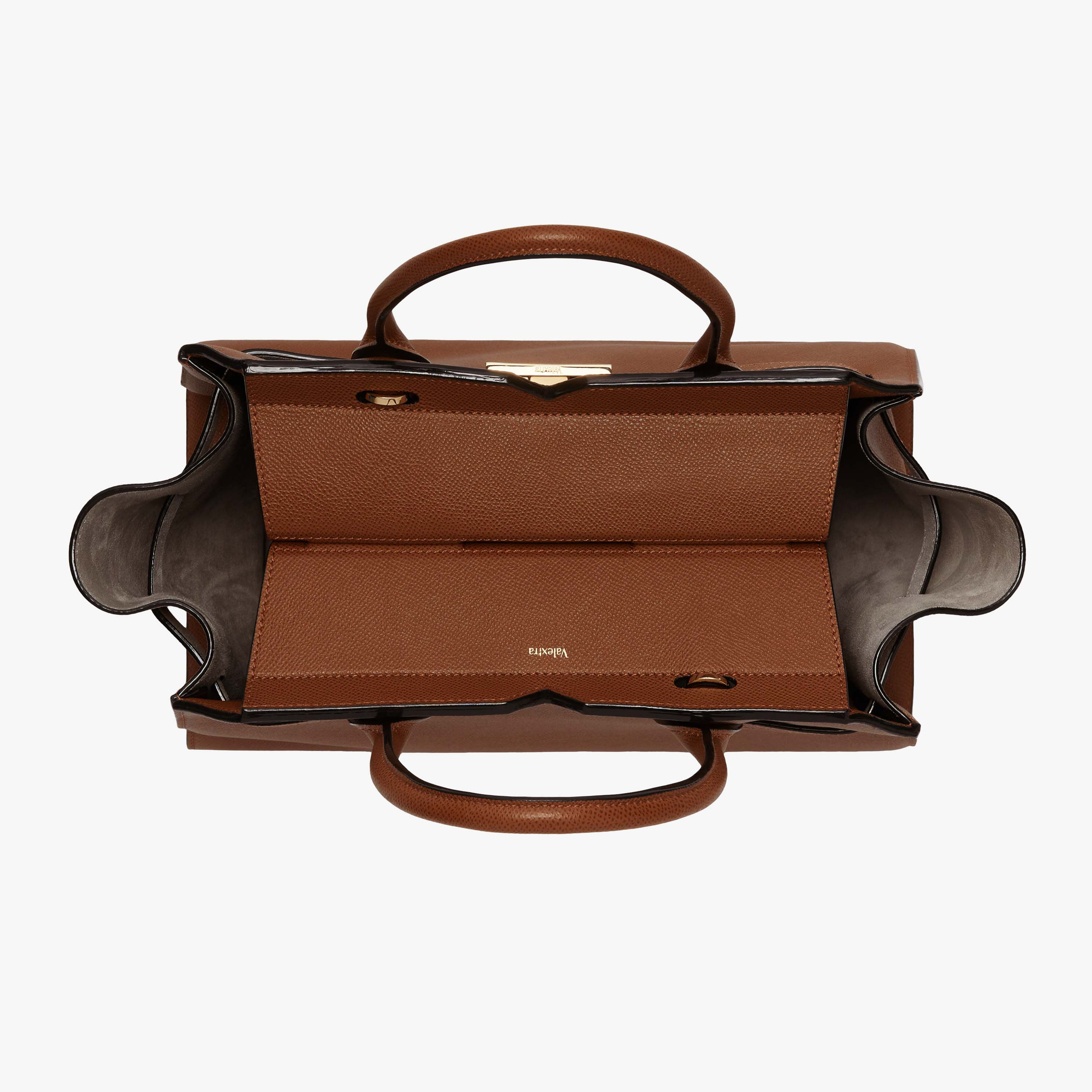 Women's Brown structured Two Handles Medium Bag | Valextra