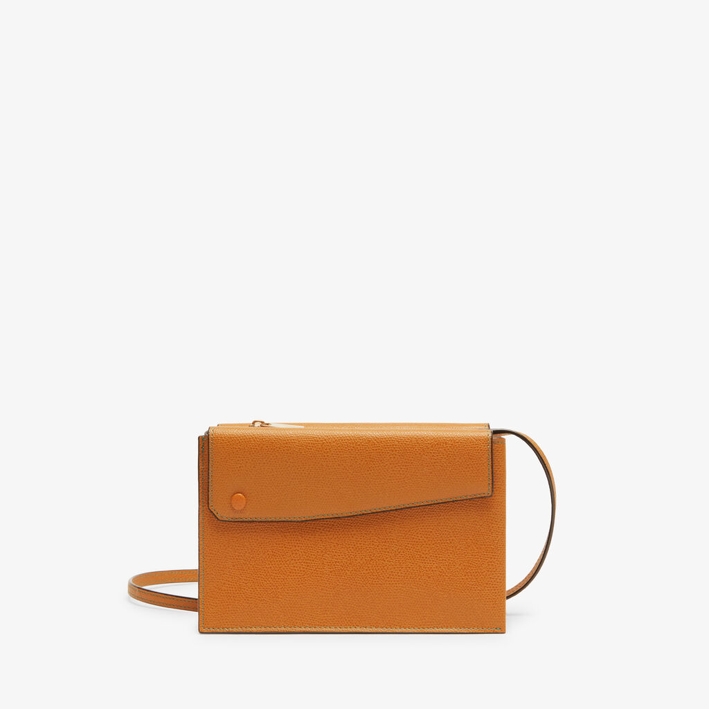 Pocket Slim Crossbody Bag - Havana Brown - Vitello VS - Valextra - 1