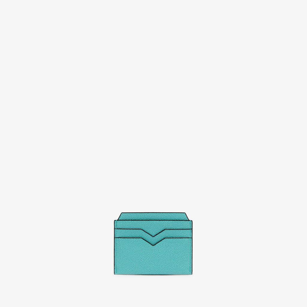 4CC Card Case - Ocean Blue - Vitello VS - Valextra - 1