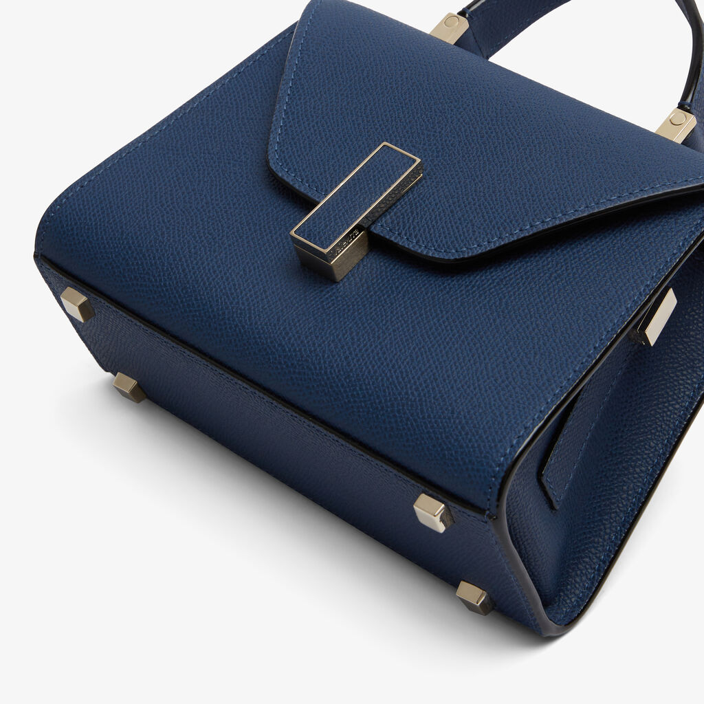 Borsa a tracolla Iside Micro - Blu Zaffiro - Vitello VS - Valextra - 4