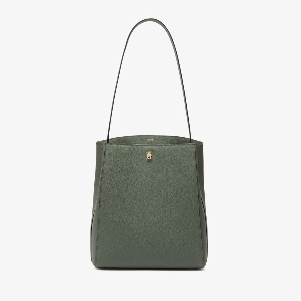 Brera shoulder bag - Musk Green - Vitello VS - Valextra - 1