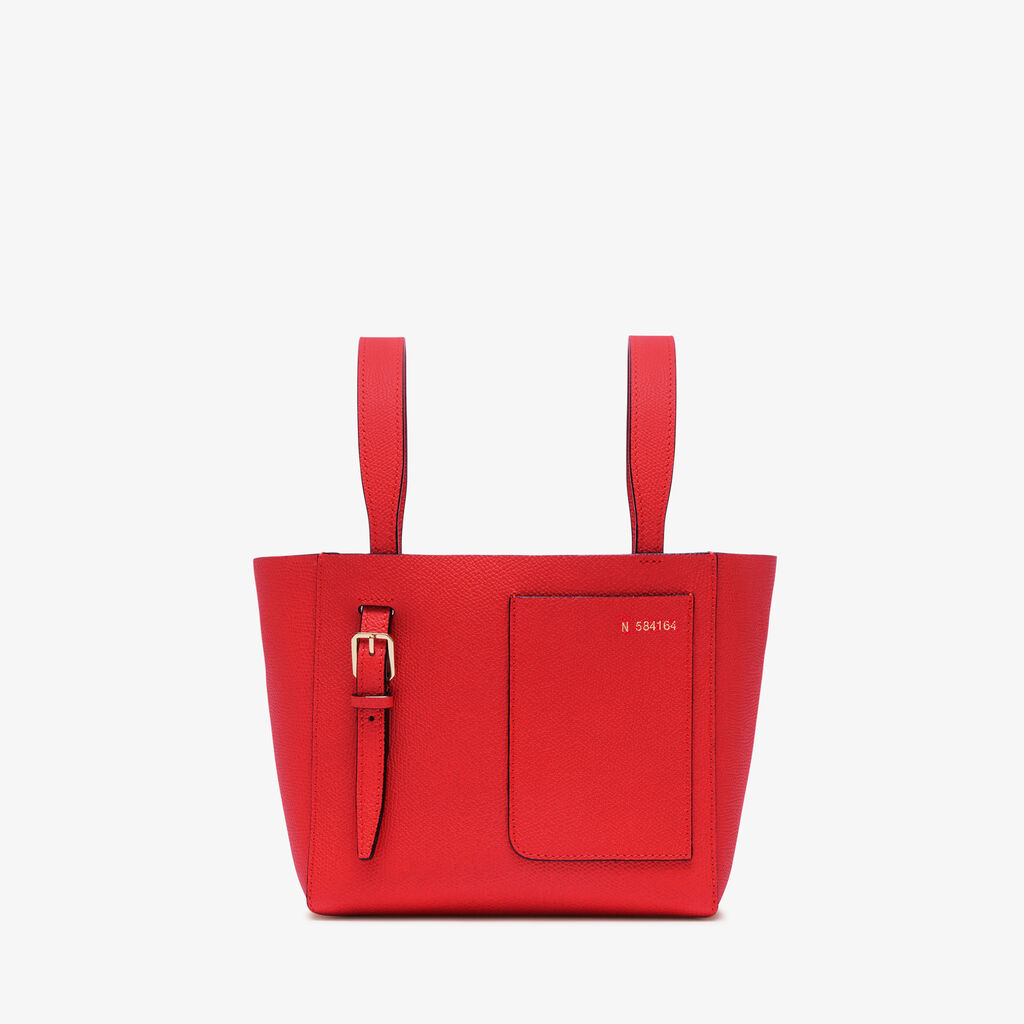 Soft Bucket Micro bag - Cremisi Red - Vitello VS - Valextra - 1