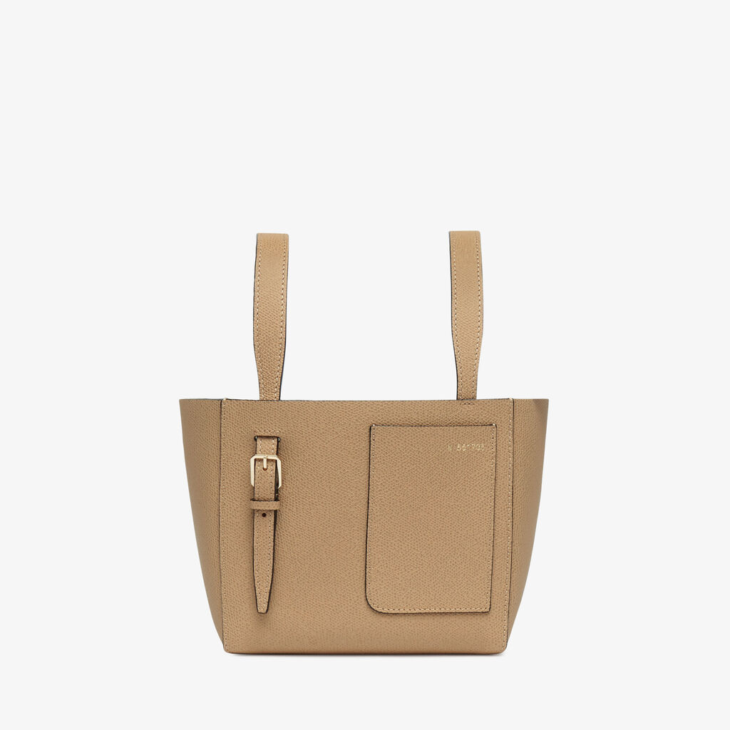 Soft Bucket Micro bag - Cachemire Beige - Vitello VS - Valextra - 1