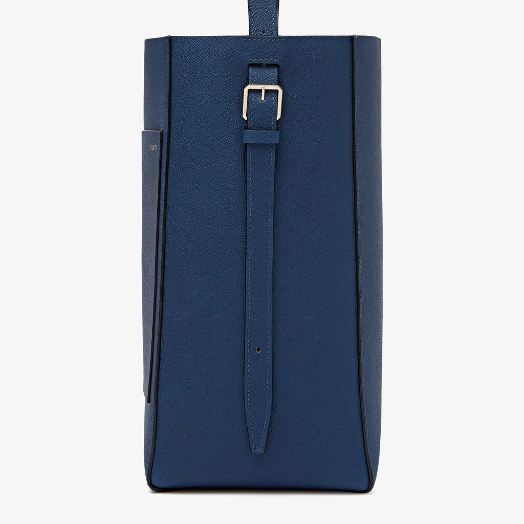 Soft Bucket Medium Bag - Sapphire Blue - Vitello VS - Valextra - 4