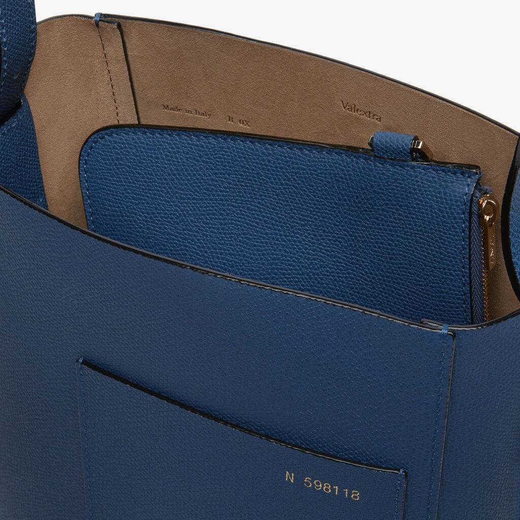 Borsa a Secchiello Soft Mini - Blu Zaffiro - Vitello VS - Valextra - 5