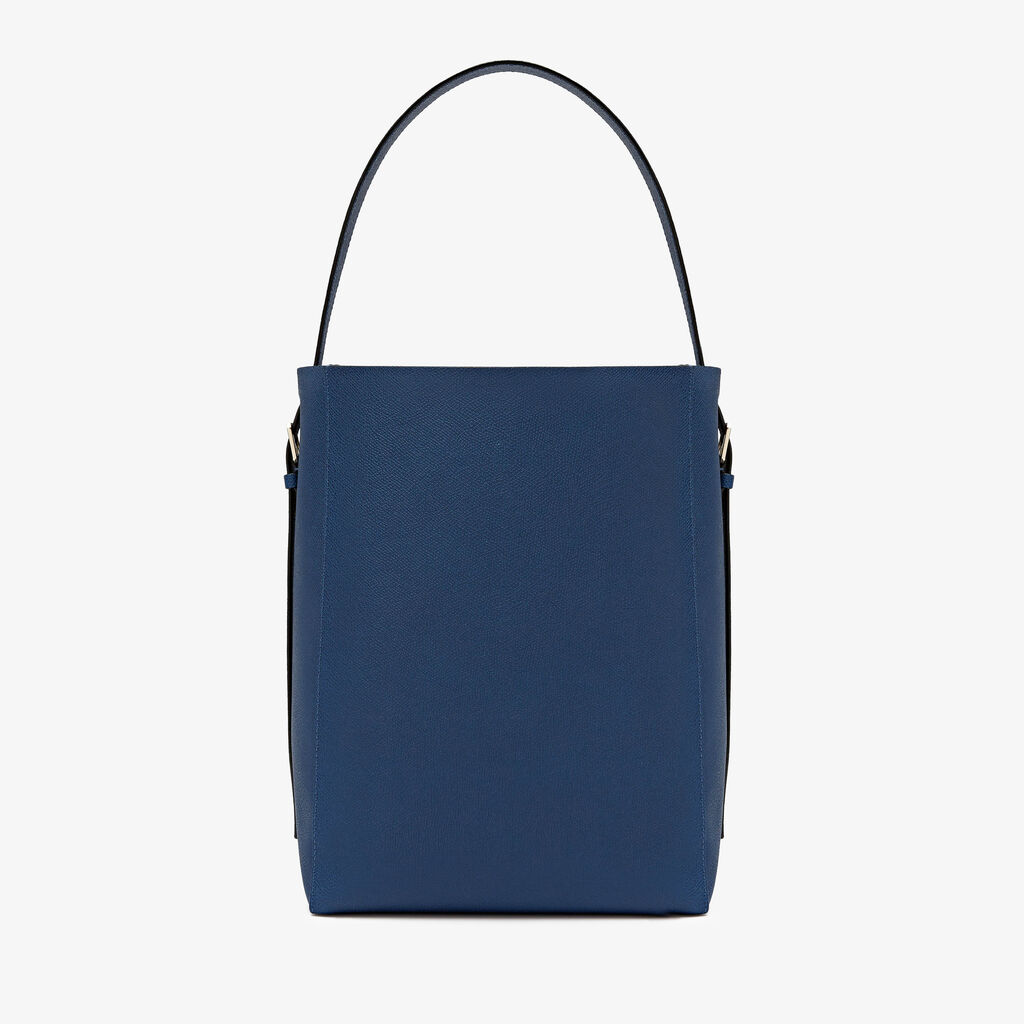 Soft Bucket Medium Bag - Sapphire Blue - Vitello VS - Valextra - 6