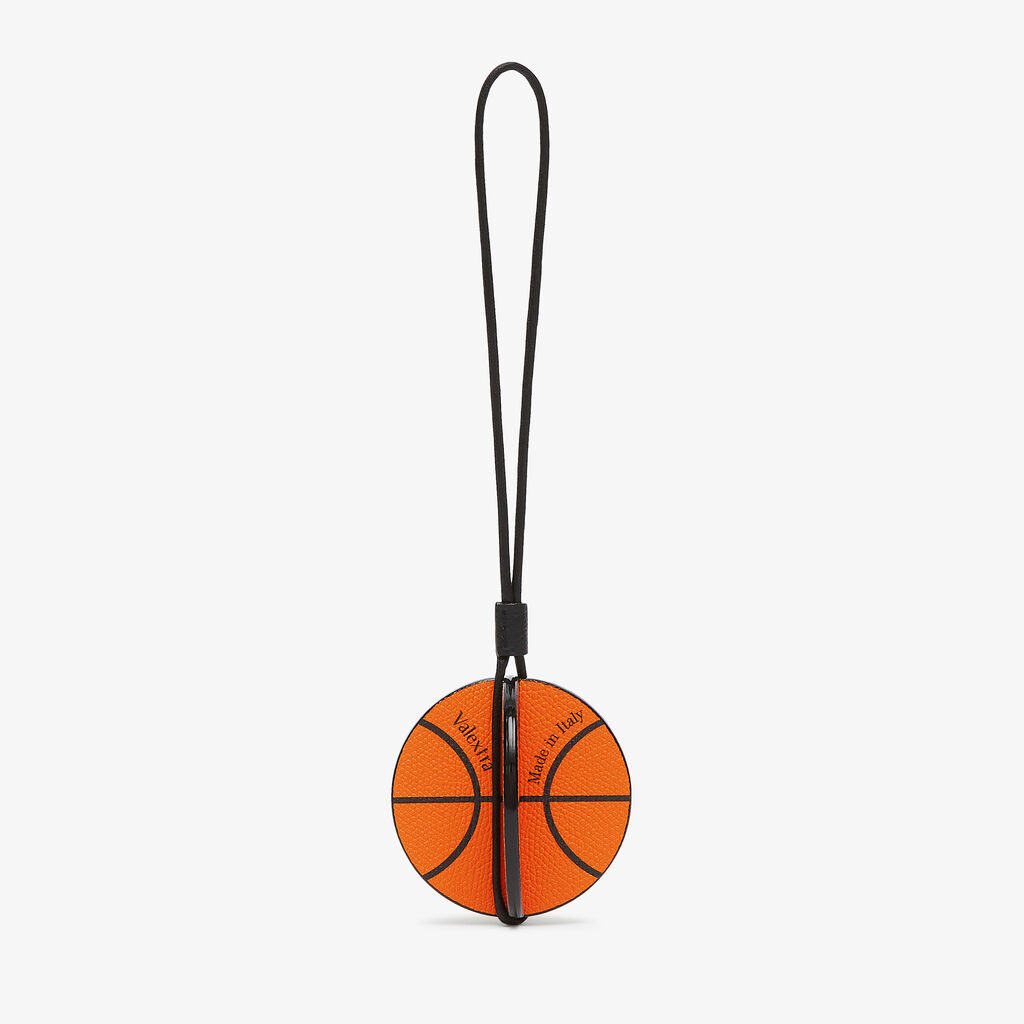 Basketball Charm - Orange/Black - Vitello VS - Valextra - 1