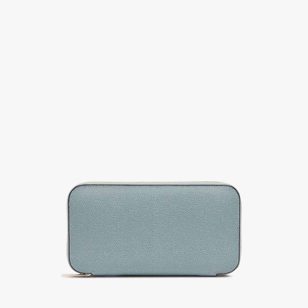 Zip Around 10 CC Wallet - Smokey Blue - Vitello VS - Valextra - 4