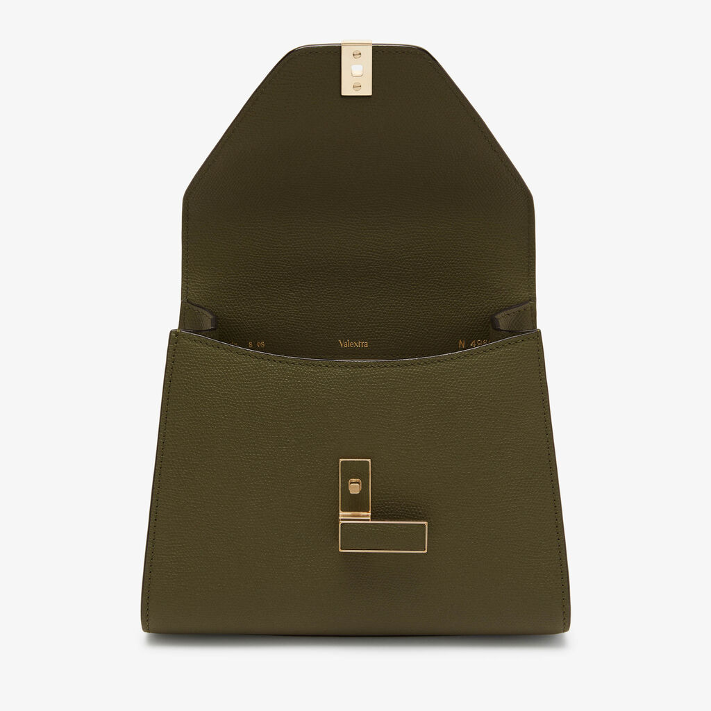 Iside Top handle mini bag - Military Green - Vitello VS - Valextra - 7