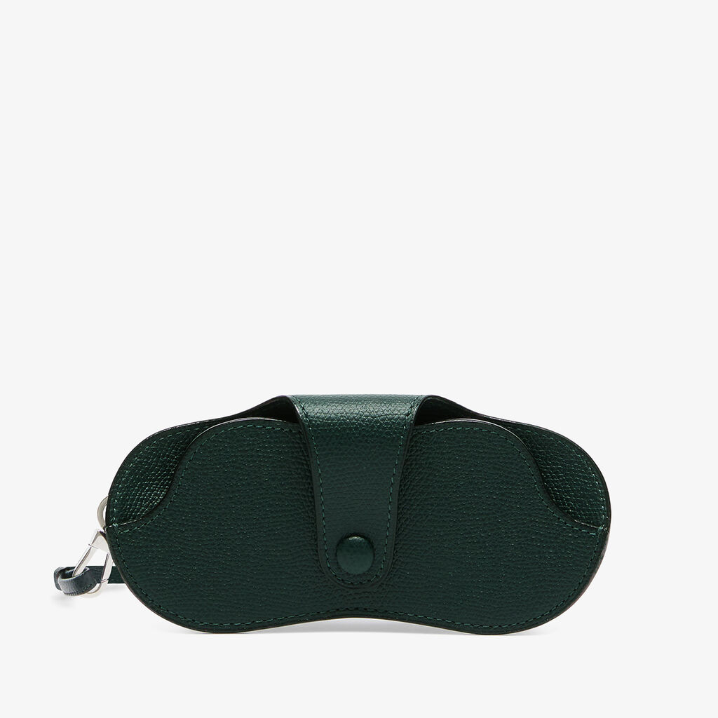 Glasses Case With Lanyard - Valextra Green - Vitello VS - Valextra - 5