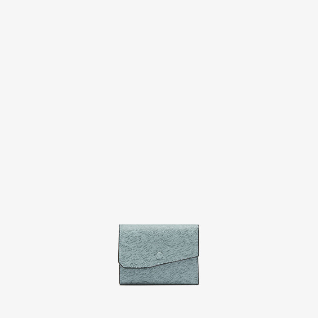 Pocket Purse 6CC - Smokey Blue - Vitello VS - Valextra - 1