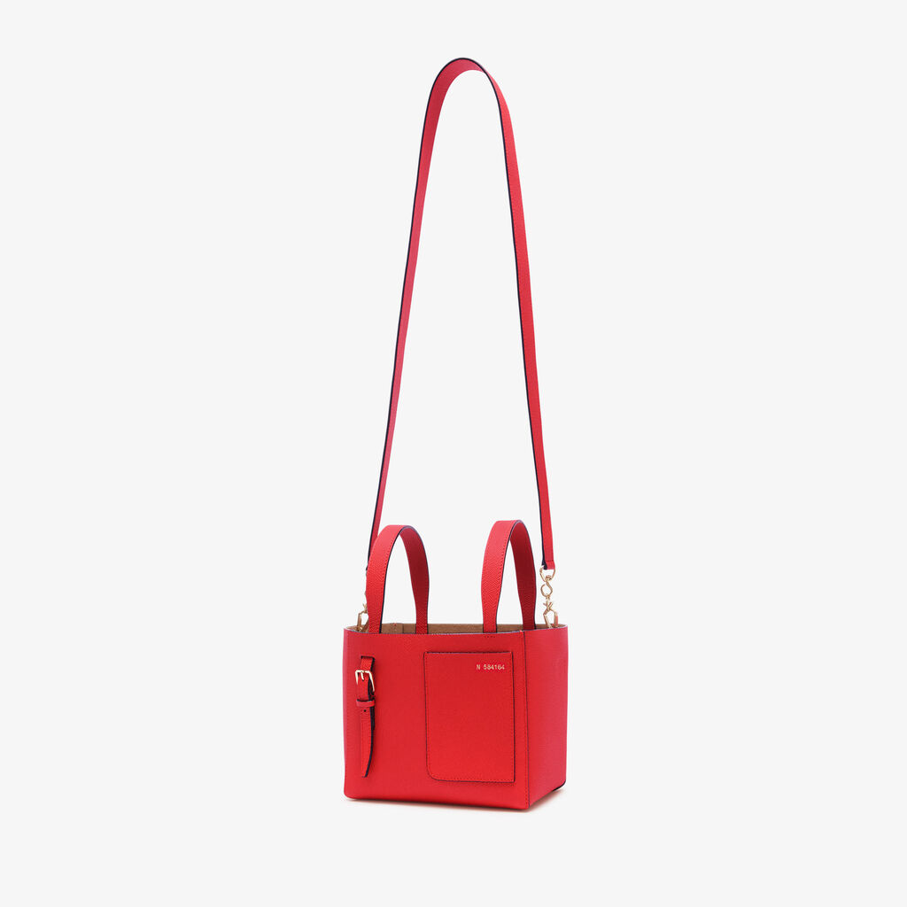 Soft Bucket Micro bag - Cremisi Red - Vitello VS - Valextra - 5