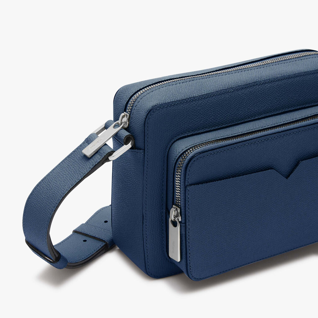 V-line Reporter Bag - Sapphire Blue - Vitello VS - Valextra - 5