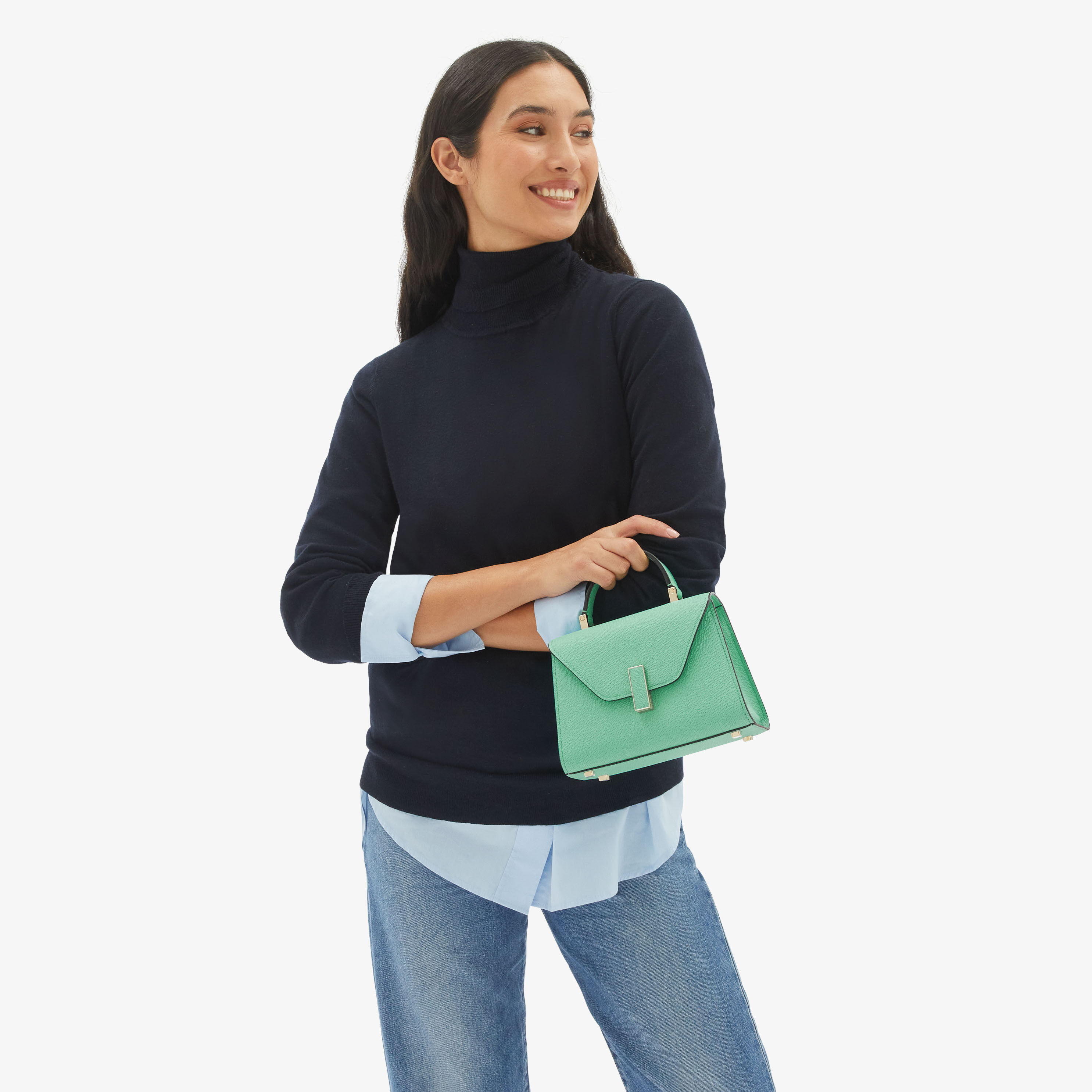 Valextra micro Iside tote bag - Green