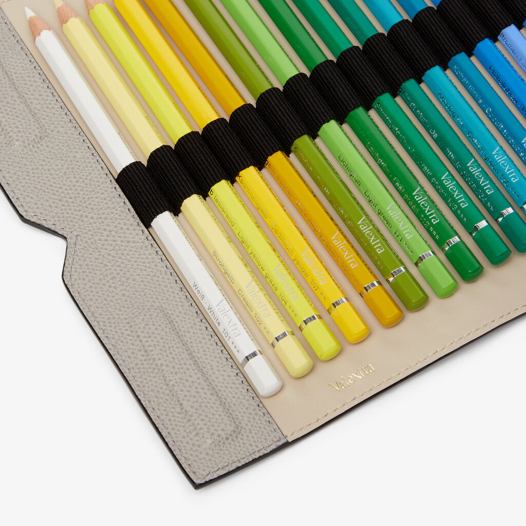 Colouring Pencil Case - Ash Grey - Vitello VS - Valextra - 3