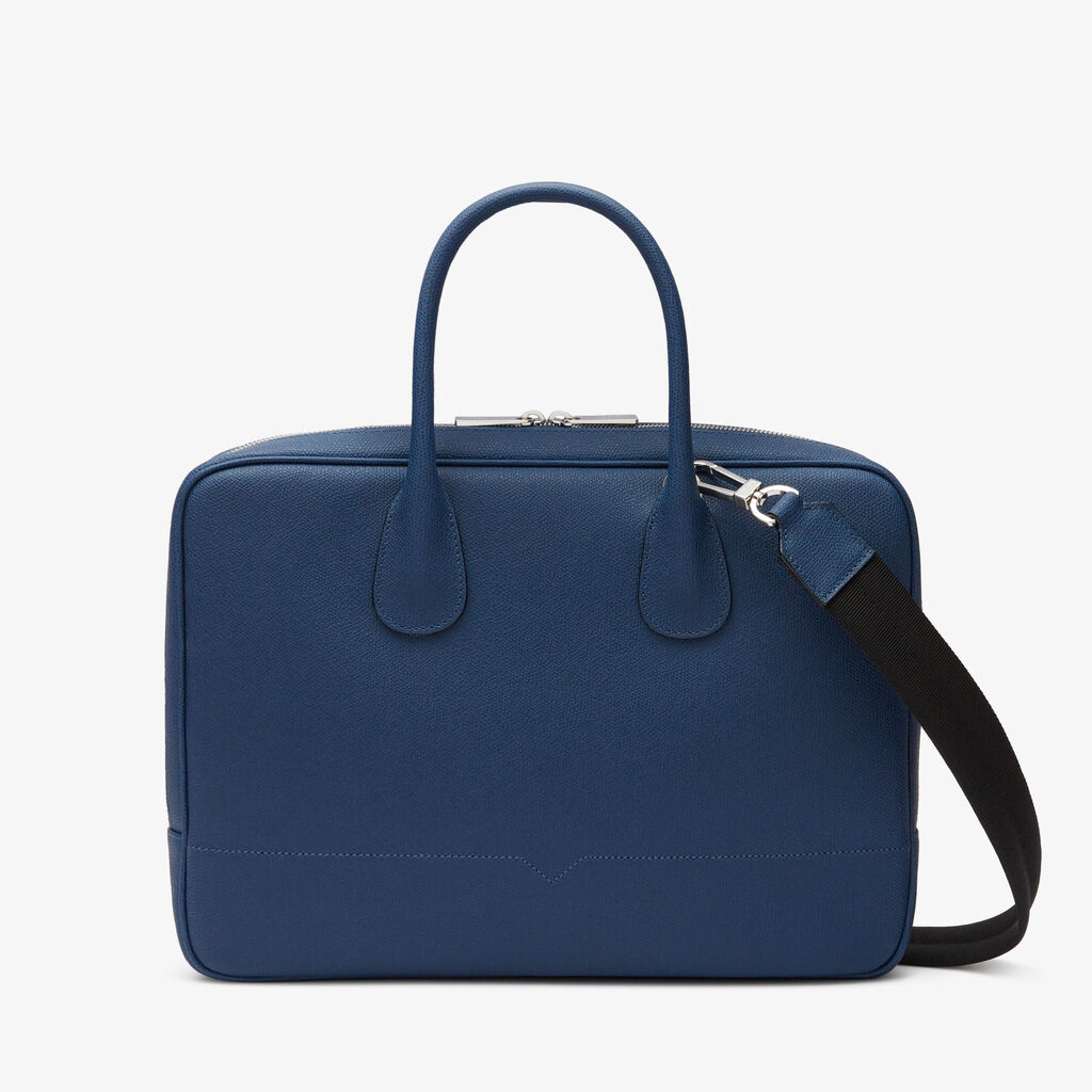 MyLogo Laptop Bag - Sapphire Blue - Vitello VS - Valextra - 1