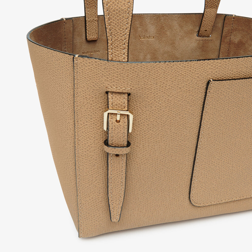 Soft Bucket Micro bag - Cachemire Beige - Vitello VS - Valextra - 5