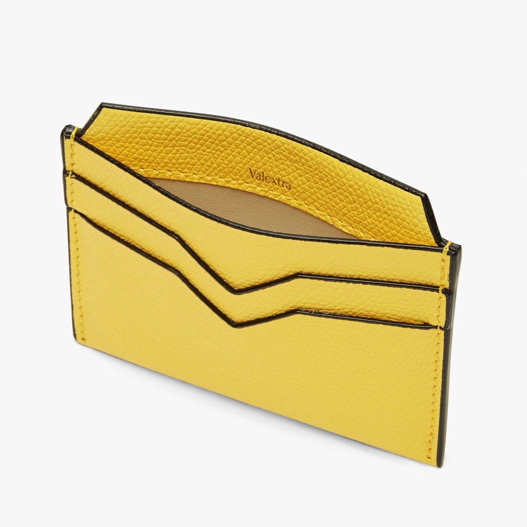 4CC Card Case - Yellow - Vitello VS - Valextra - 3