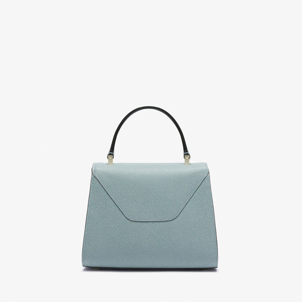 Blue Leather Mini top handle bag | Valextra Iside