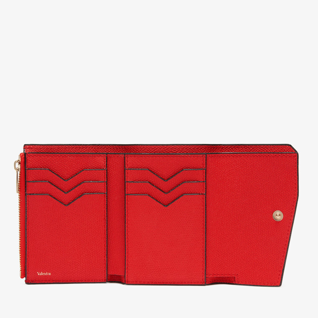 Pocket Purse 6CC - Cremisi Red - Vitello VS - Valextra - 5