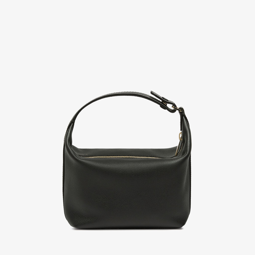 Borsa a Mano Mochi Mini - Nero - Vitello Millepunte Soft - Valextra - 7