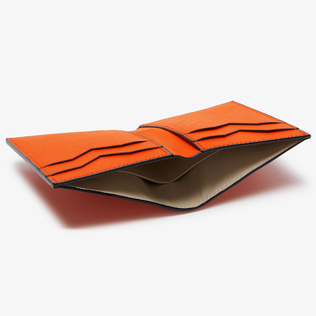 Portafoglio Bifold 4cc - Arancio Aragosta - Vitello VS - Valextra - 3