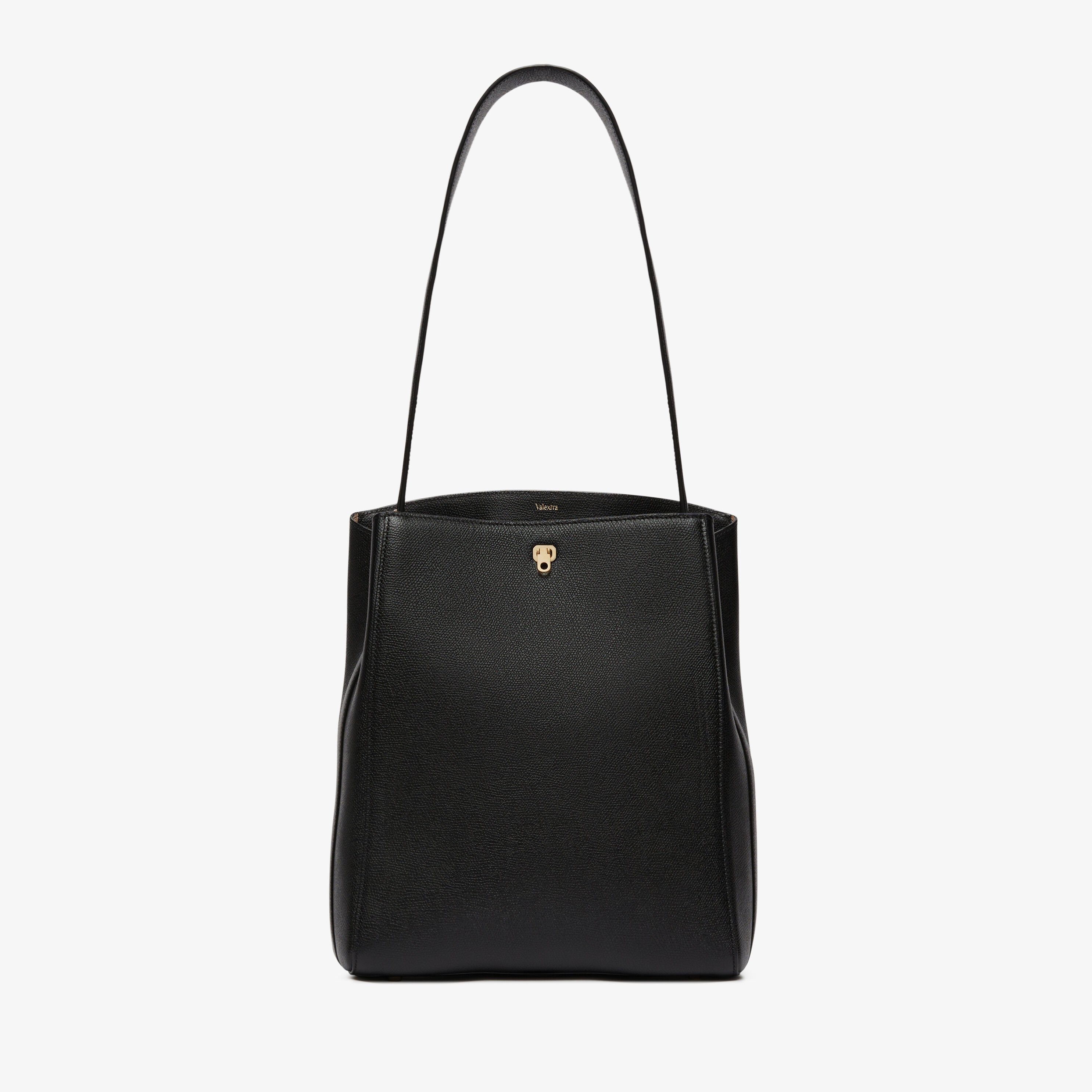 Black Leather Medium shoulder bag | Valextra Brera