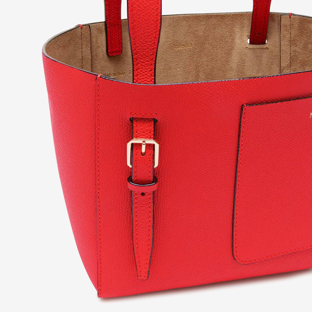 Borsa a Secchiello Soft Micro - Rosso Cremisi - Vitello VS - Valextra - 4