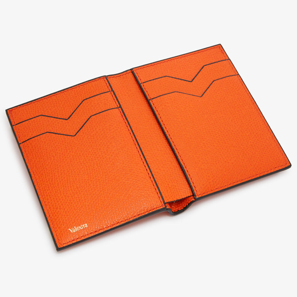 Portafoglio Bifold 4cc - Arancio Aragosta - Vitello VS - Valextra - 2