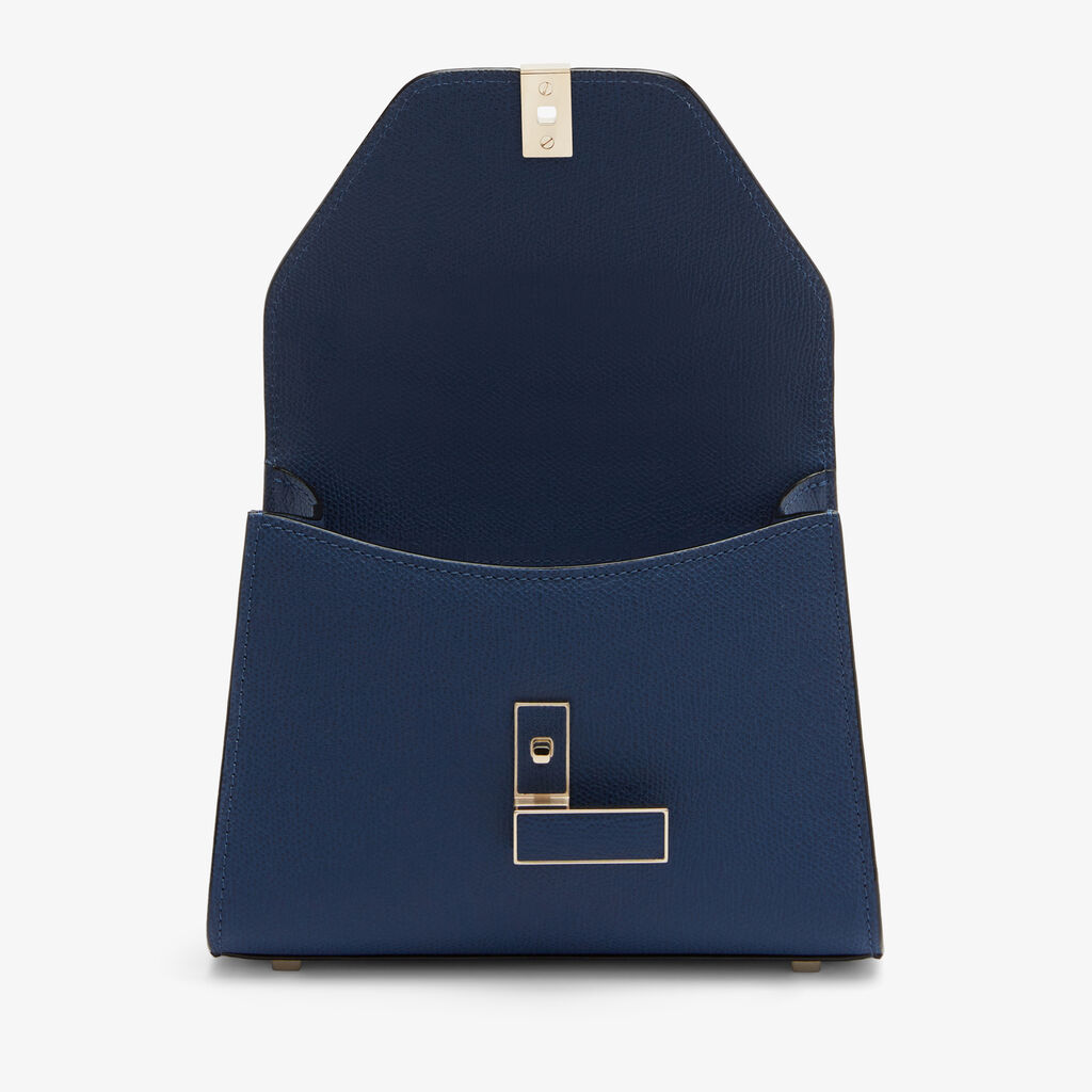 Borsa a tracolla Iside Micro - Blu Zaffiro - Vitello VS - Valextra - 6