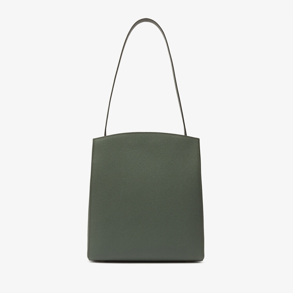 Borsa a spalla brera - Verde Muschio - Vitello VS - Valextra - 4