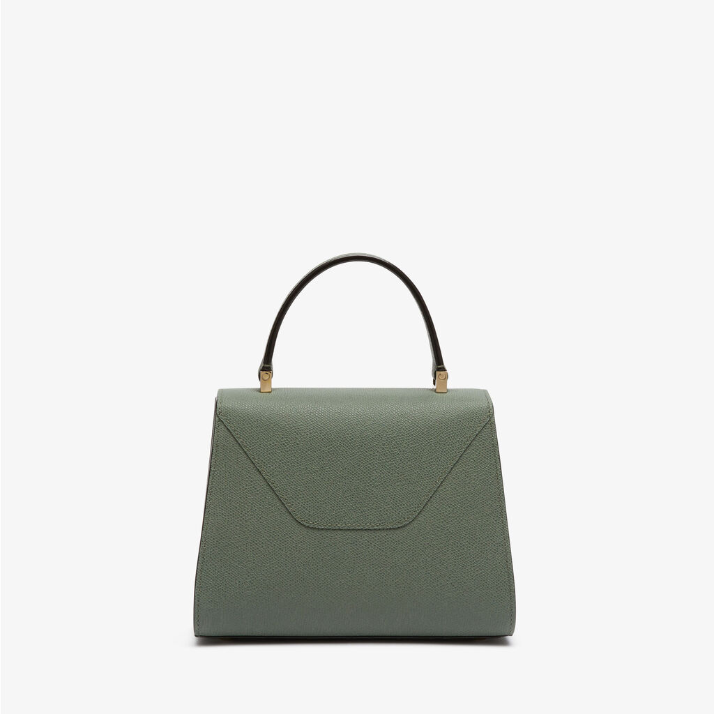 Women's Green Leather Top handle Mini bag | Valextra Iside