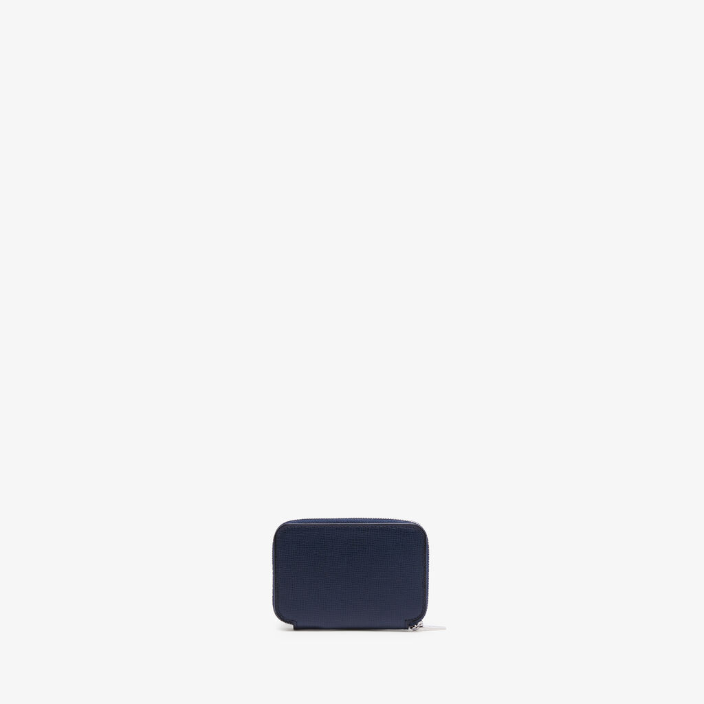 Card Holder Zip Around - Dark Blue - Cuoio VL - Valextra - 1