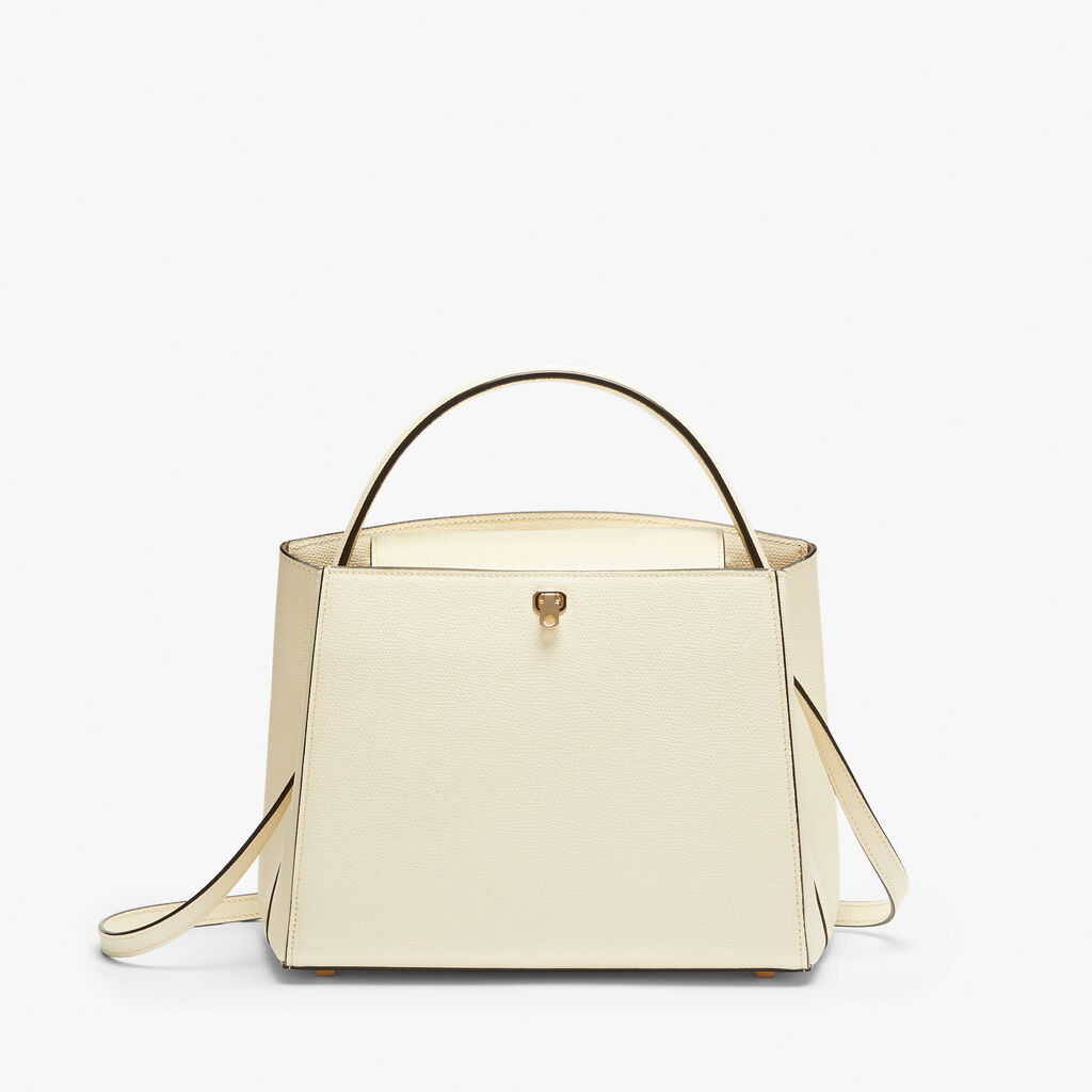 White Leather Medium stylish top hand bag | Valextra Brera