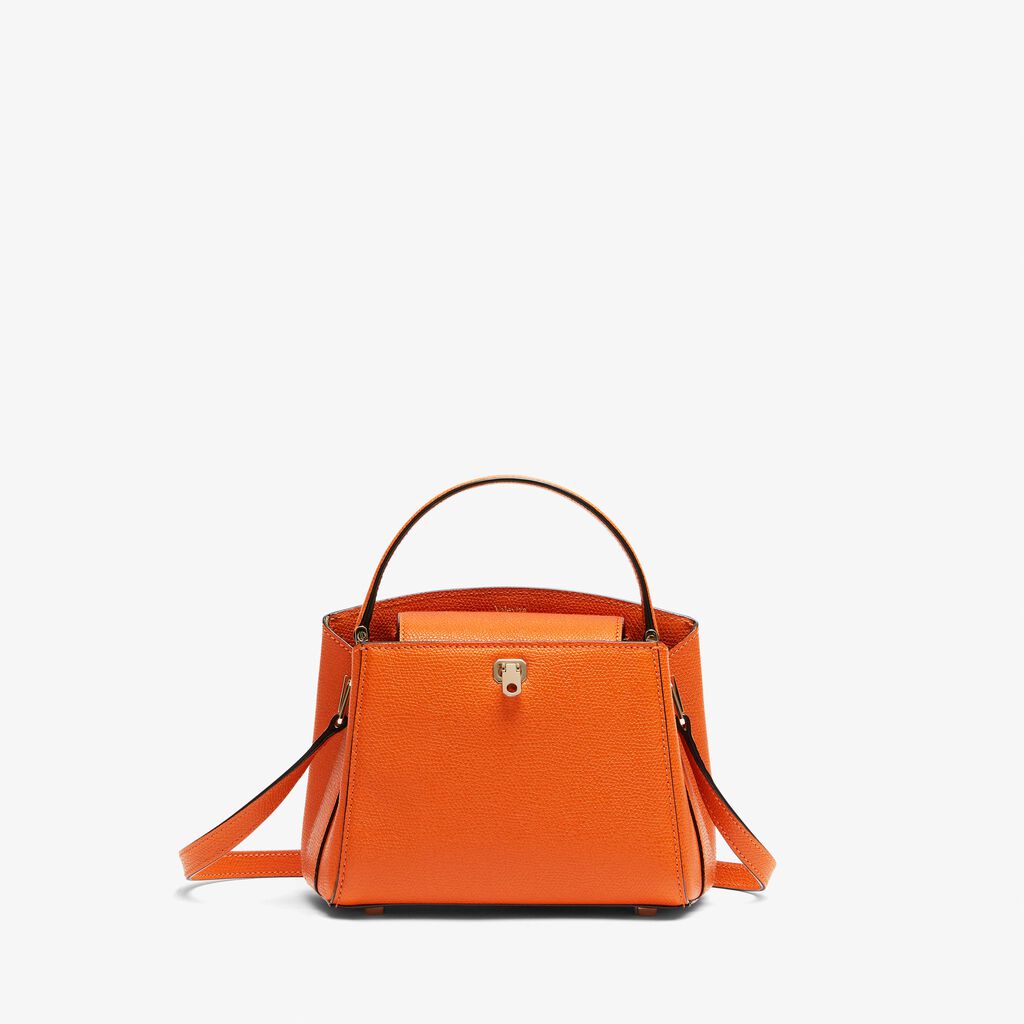 Orange Leather Micro handbag | Valextra Brera