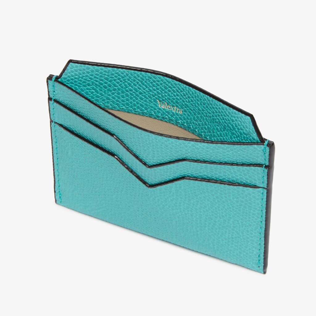 4CC Card Case - Ocean Blue - Vitello VS - Valextra - 2